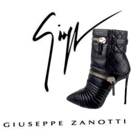 Giuseppe Zanotti Shoes - 🌹Sold!🌹Giuseppe Zanotti Black Leather Stiletto Boots. Size 6 Like New !! ✨